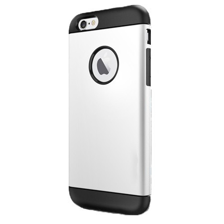 Telefon tok, iPhone 6 / 6S hátlaptok, ütésálló, armor, fehér 