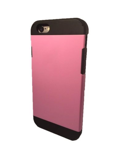 Telefon tok, iPhone 6 / 6S hátlaptok, ütésálló, armor, rózsaszín,