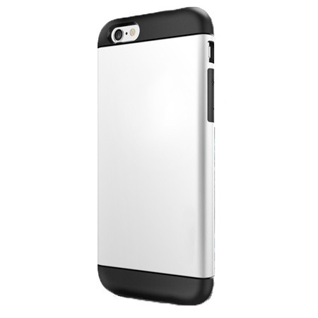 Telefon tok, iPhone 6 / 6S hátlaptok, ütésálló, armor, fehér,