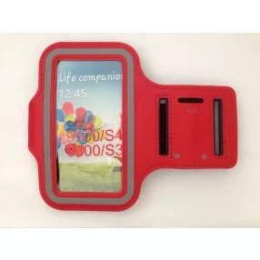   Telefon tok, futó tok karpánt tok, piros, Samsung I9300 Galaxy S3 I9505 Galaxy S4
