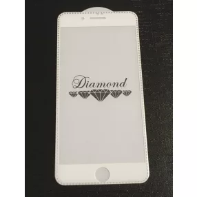   iPhone 7 Plus / 8 Plus üvegfólia, tempered glass, előlapi, 3D, edzett, hajlított, fehér -ezüst kerettel, Diamond