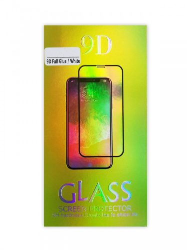 Huawei P Smart Pro üvegfólia, tempered glass, előlapi, 9D, edzett, hajlított, fekete kerettel