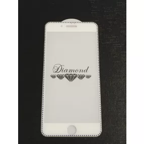   iPhone 7 / 8 / SE 2020 / SE 2022 üvegfólia, tempered glass, előlapi, 3D, edzett, hajlított, fehér -kék kerettel, Diamond,