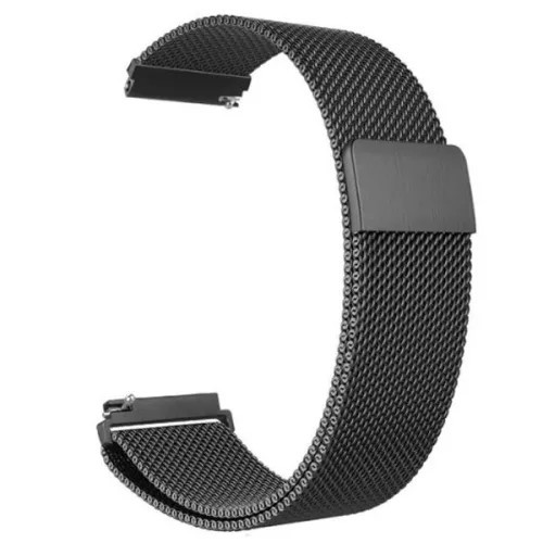 Colmi okosóra szíj, fém, mágneses, fekete, 22mm, Milan Magnetic Strap