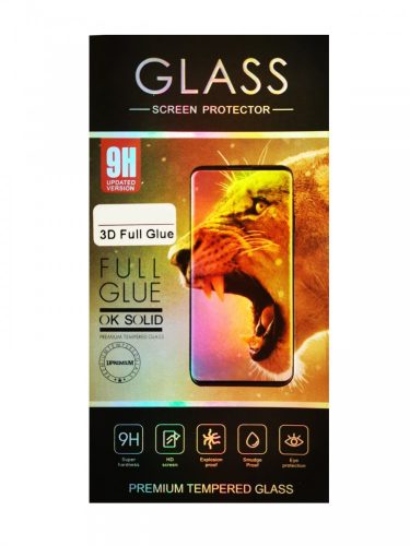Samsung Galaxy S9 Plus SM-G965 üvegfólia, tempered glass, előlapi, 3D, edzett, hajlított, fekete kerettel,