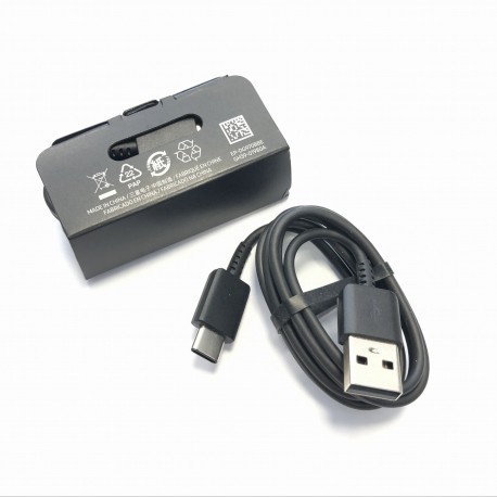 USB-C (Type-C) adatkábel, töltőkábel, USB-USB-C, gyorstöltő, fast charge, fekete, 2A 1m, gyári, Samsung EP-DG970BBE