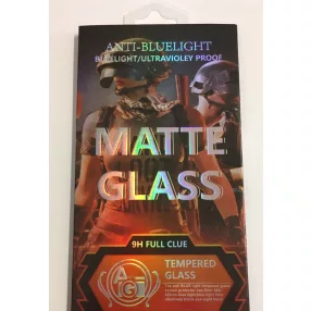   iPhone 7 Plus / 8 Plus üvegfólia, tempered glass, előlapi, 5D, edzett, hajlított, matt, kékfényszűrővel, fehér kerettel