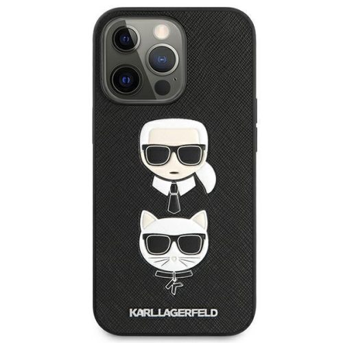Telefon tok, iPhone 13 Pro Max hátlap tok, fekete, Karl Lagerfeld