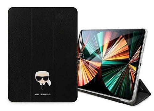 Karl Lagerfeld Head Saffiano (KLFC12OKHK) iPad Pro (12,9") 2020 / 2021 fekete könyvtok, mappa tok