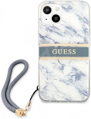 GUESS TPU Marble iPhone 13 kék márvány mintás hátlap tok, telefon tok