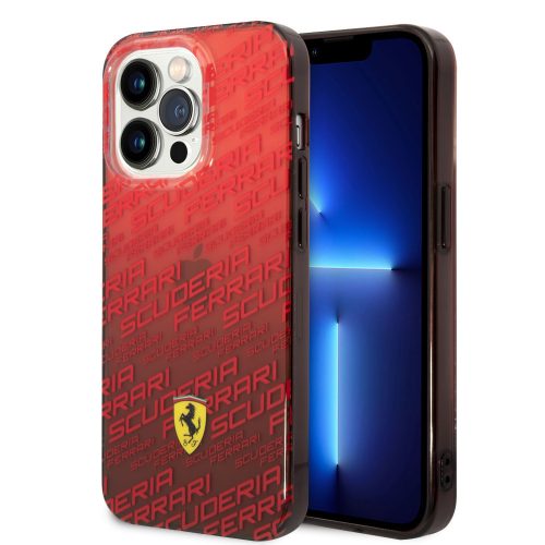iPhone 14 Pro hátlap tok, piros, Ferrari, FEHCP14LEAOR