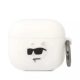 Airpods 3 szilikon tok akasztóval, fehér, Karl Lagerfeld KLA3RUNCHH