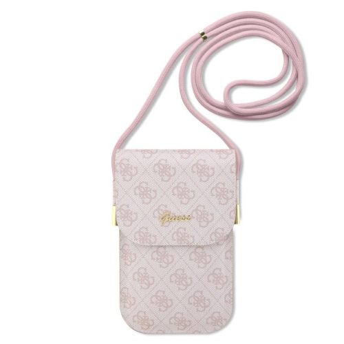 Telefon és bankkártya tartós táska vállpánttal, rózsaszín, GUESS GUOWBP4SNSP