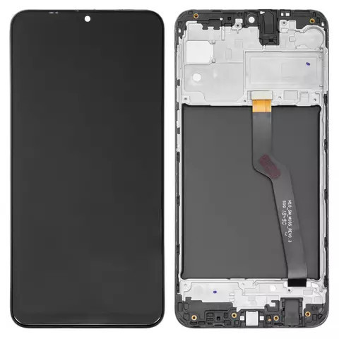 Samsung Galaxy M10 LCD kijelző, érintőpanel, kijelző kerettel, fekete, gyári, SM-M105F/DS