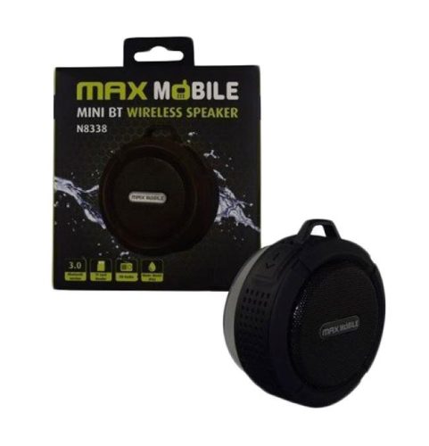 Max Mobile Mini bluetooth hangszóró, vezeték nélküli hangszóró, fekete, 3W, N8338