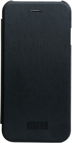iPhone 6 / 6S könyvtok, fliptok, átlátszó kemény hátlappal, fekete, Lausbub