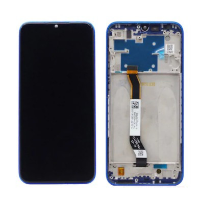 Xiaomi Redmi Note 8 LCD kijelző, érintőpanel, kék kerettel, gyári