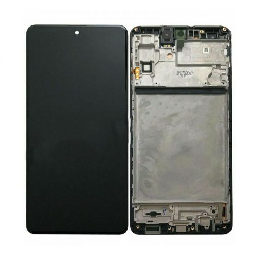 Samsung Galaxy M51 LCD kijelző, érintőpanel, kijelző kerettel, fekete, gyári, SM-M515F/DS