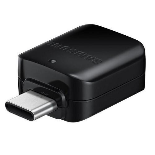 Adapter, átalakító, OTG, USB -> Type-C, fekete, gyári, Samsung GH98-41288A
