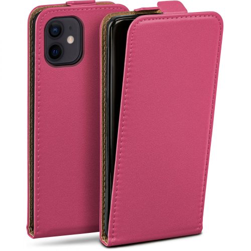 Samsung Galaxy A5 SM-A500 fliptok, telefon tok, szilikon keretes, pink