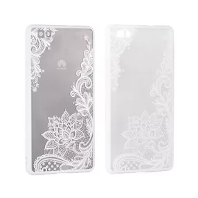   Samsung Galaxy S8 Plus hátlaptok, telefon tok, kemény, virág mintás, fehér 