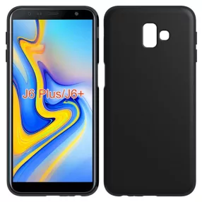   Samsung Galaxy J6 Plus szilikon tok, hátlaptok, telefon tok, matt, fekete, vékony