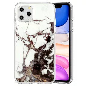   iPhone 12 / 12 Pro hátlaptok, telefon tok, kemény, márvány mintás, Marble Glitter Design 2