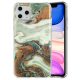 iPhone 12 / 12 Pro hátlaptok, telefon tok, kemény, márvány mintás, Marble Glitter Design 5