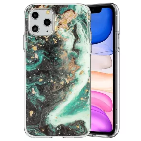   iPhone 12 Pro Max hátlaptok, telefon tok, kemény, márvány mintás, Marble Glitter Design 4