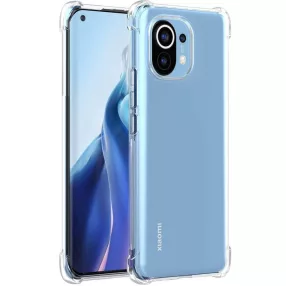   Xiaomi Mi 11 5G szilikon tok, hátlaptok, telefon tok, erősített sarkokkal, átlátszó, Anti Shock, 0.5mm