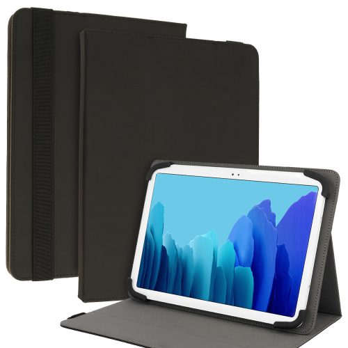 Univerzális 10 colos tablet könyvtok, mappa tok, fekete, Wonder Soft