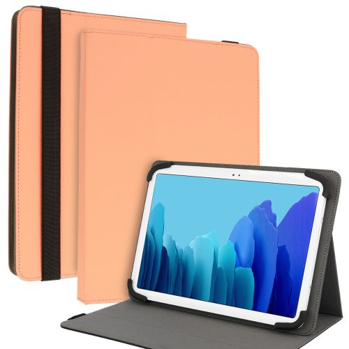 Univerzális 10 colos tablet könyvtok, mappa tok, narancssárga, Wonder Soft