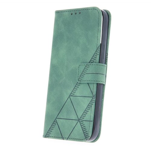 Samsung Galaxy M53 5G könyvtok, fliptok, telefon tok, mágneszáras, bankkártyatartós, zöld, Smart Trendy Porto