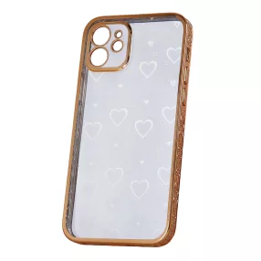   iPhone 12 szilikon tok, hátlap tok, telefon tok, arany, Blink 2in1