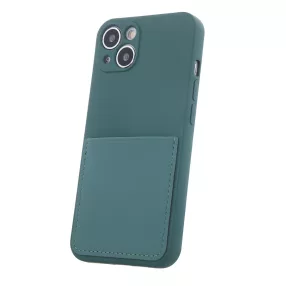   Samsung Galaxy A53 5G szilikon tok, hátlap tok, telefon tok, bankkártya tartóval, zöld, Card Cover