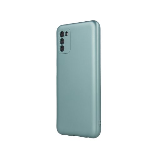 Samsung Galaxy A54 5G szilikon tok, hátlaptok, telefon tok, mikroszálas belsővel, zöld, Metallic