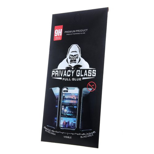 Samsung Galaxy A14 4G / A14 5G üvegfólia, tempered glass, előlapi, edzett, betekintés védelem, Privacy Glass