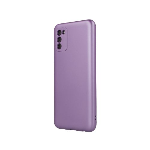 Samsung Galaxy A14 4G / A14 5G szilikon tok, hátlaptok, telefon tok, mikroszálas belsővel, lila, Metallic