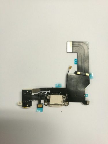 iPhone 5S töltéscsatlakozó, jack csatlakozó szalagkábel, fehér,