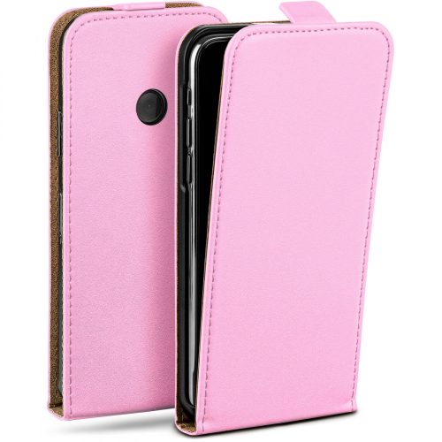 Samsung Galaxy S5 SM-G900 fliptok, telefon tok, szilikon keretes, rózsaszín