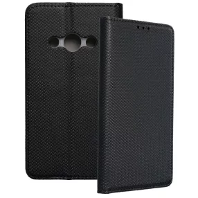   Samsung Galaxy Xcover 3 könyvtok, fliptok, telefon tok, mágneszáras, bankkártyatartós, fekete