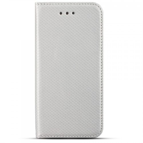 LG G4S H735 könyvtok, fliptok, telefon tok, mágneszáras, szilikon keretes, ezüst