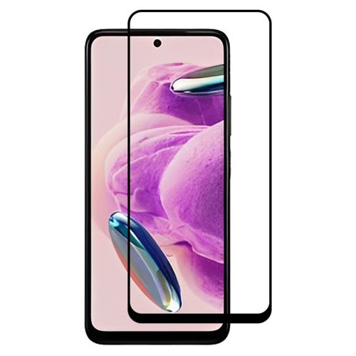 Xiaomi Redmi Note 12s üvegfólia, tempered glass, előlapi, 5D, edzett, hajlított, fekete kerettel