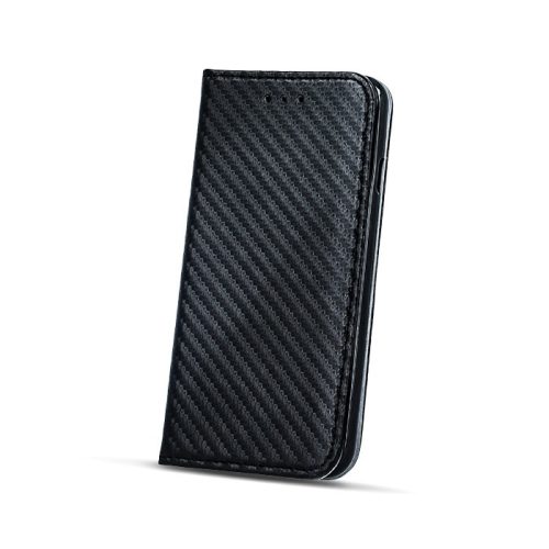 Lenovo K6 Note könyvtok, fliptok, telefon tok, mágneszáras, bankkártyatartós, karbon mintás, fekete, Simple Carbon