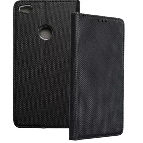   Huawei P8 Lite 2017 P9 Lite 2017 könyvtok, fliptok, telefon tok, mágneszáras, bankkártyatartós, fekete