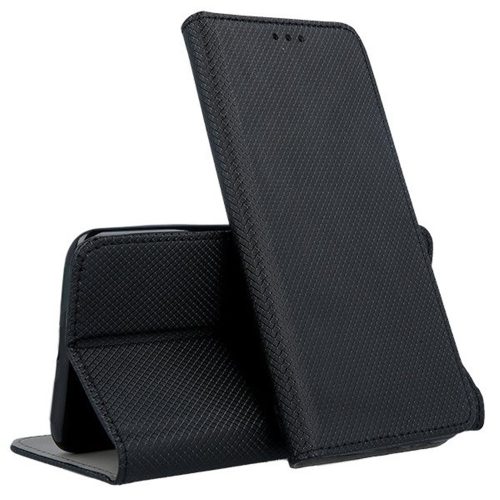 LG Q6 / G6 Fit könyvtok, fliptok, telefon tok, mágneszáras, szilikon keretes, fekete