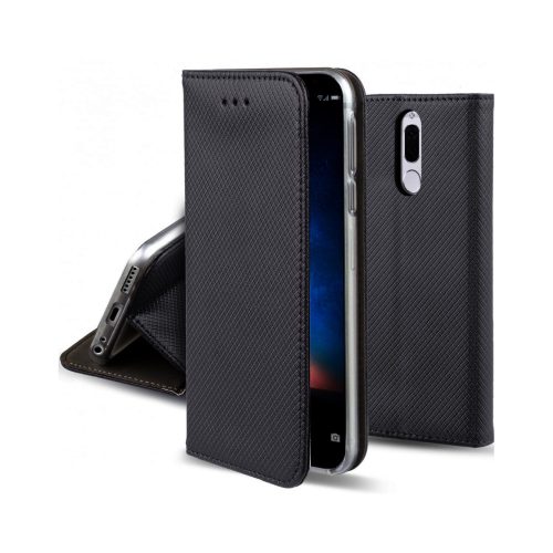 Huawei Mate 10 Lite könyvtok, fliptok, telefon tok, mágneszáras, bankkártyatartós, fekete