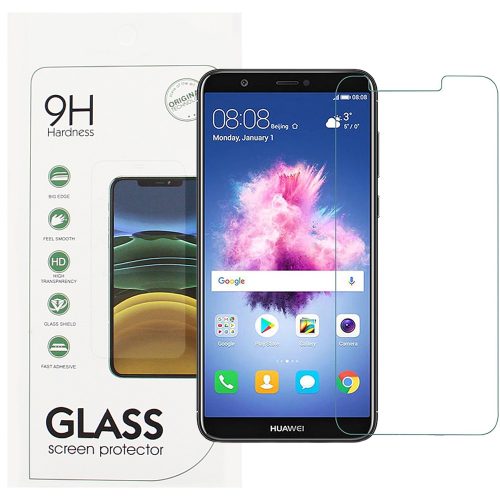 Huawei P Smart üvegfólia, tempered glass, előlapi, edzett, 9H, 0.3mm