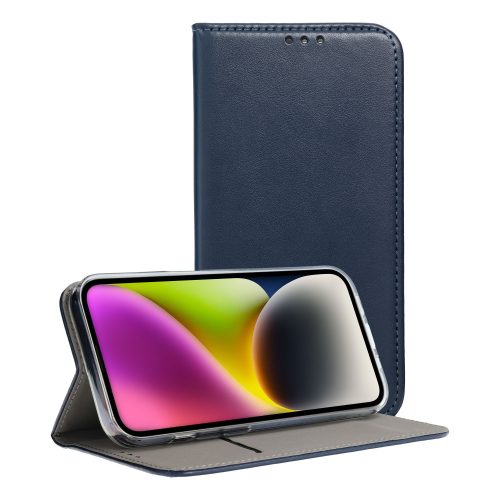 Samsung Galaxy A50 / A30s könyvtok, fliptok, telefon tok, bankkártyatartós, mágneszáras, sötétkék, Smart Magnetic