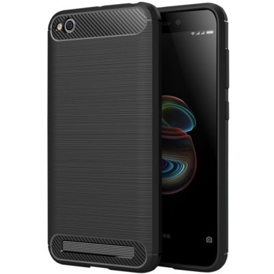 Xiaomi Redmi Go szilikon tok, hátlaptok, telefon tok, karbon mintás, fekete, Simple Carbon